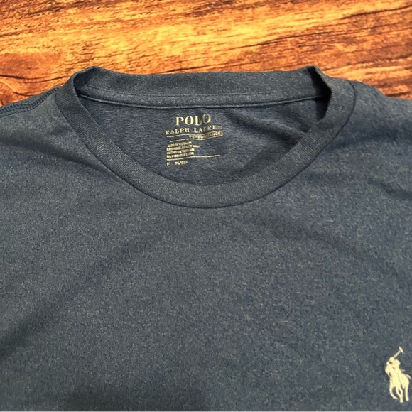 Men’s Polo Ralph Lauren Performance Blue Tshirt Size M - Picture 4 of 5